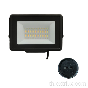 LED Dial Flood Light 70W 3CCT IP65 5 ปีรับประกัน